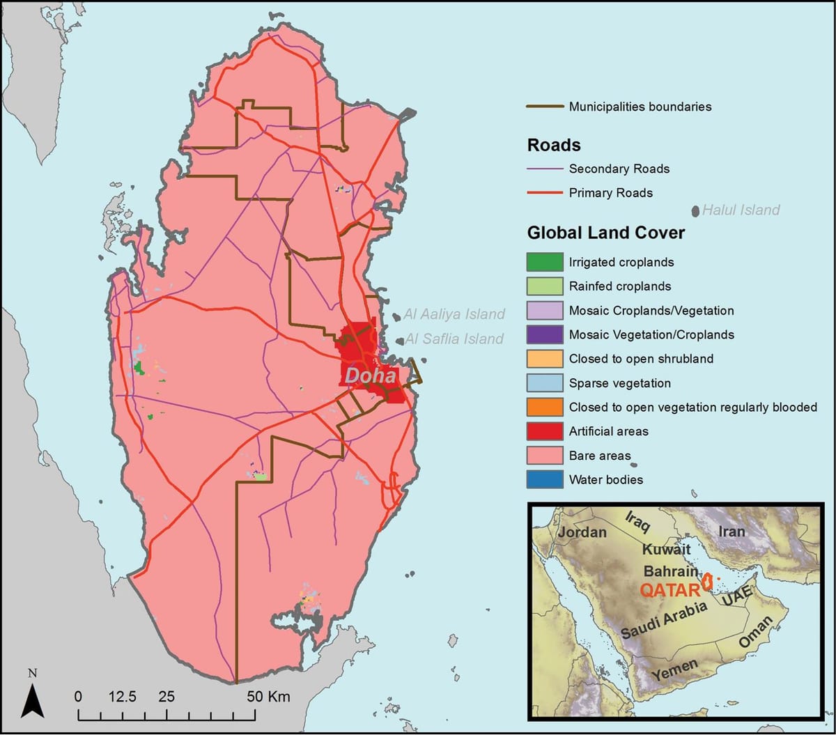 Карта Катару клімату