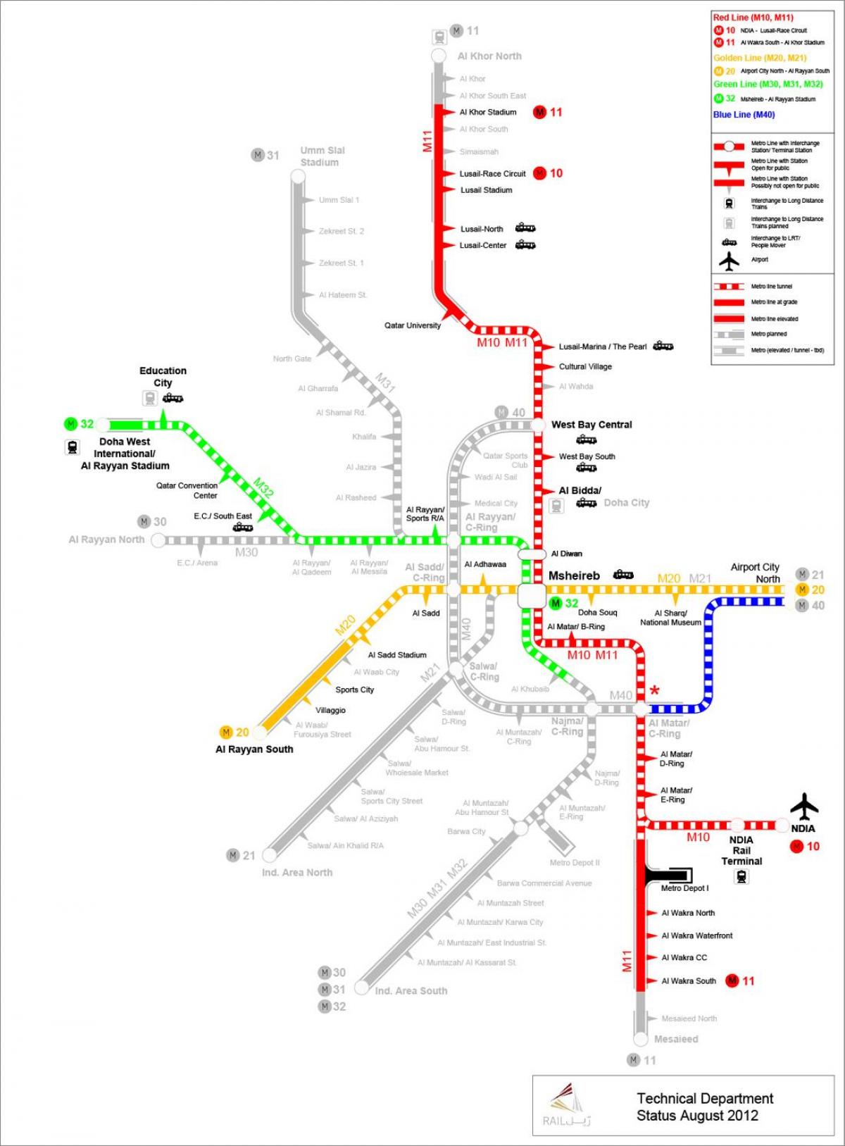 метро Катару карті
