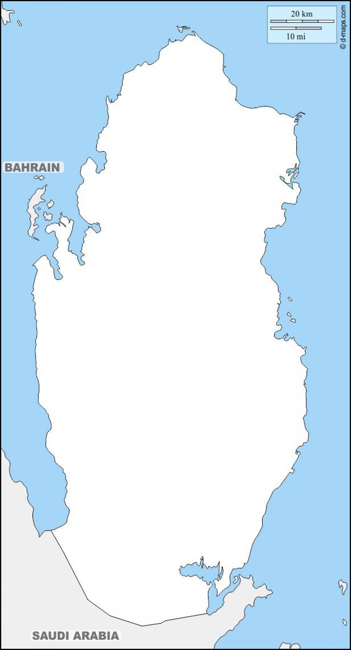 Карта Катару контур