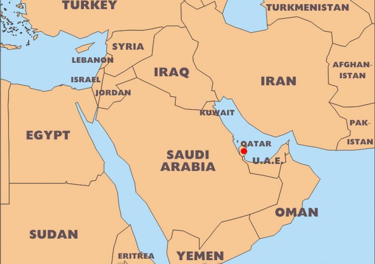 Катар країна на карті світу