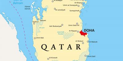Катар карті з містами