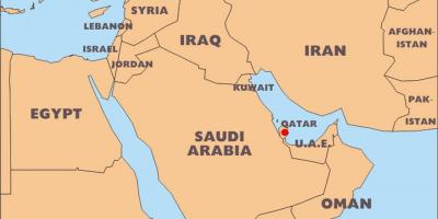 Розташування на карті світу в Катарі 